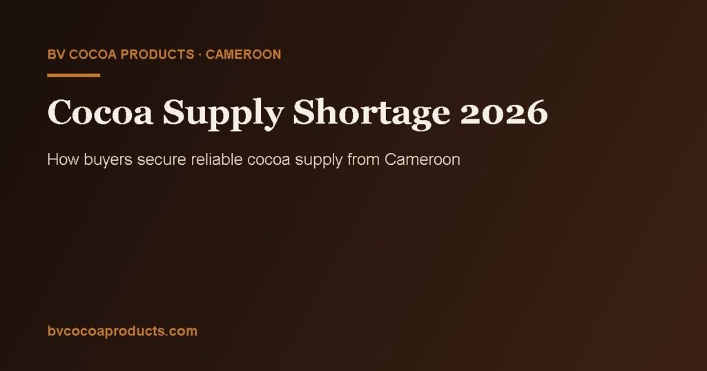 Cocoa supply shortage 2026 – Cameroon cocoa supplier