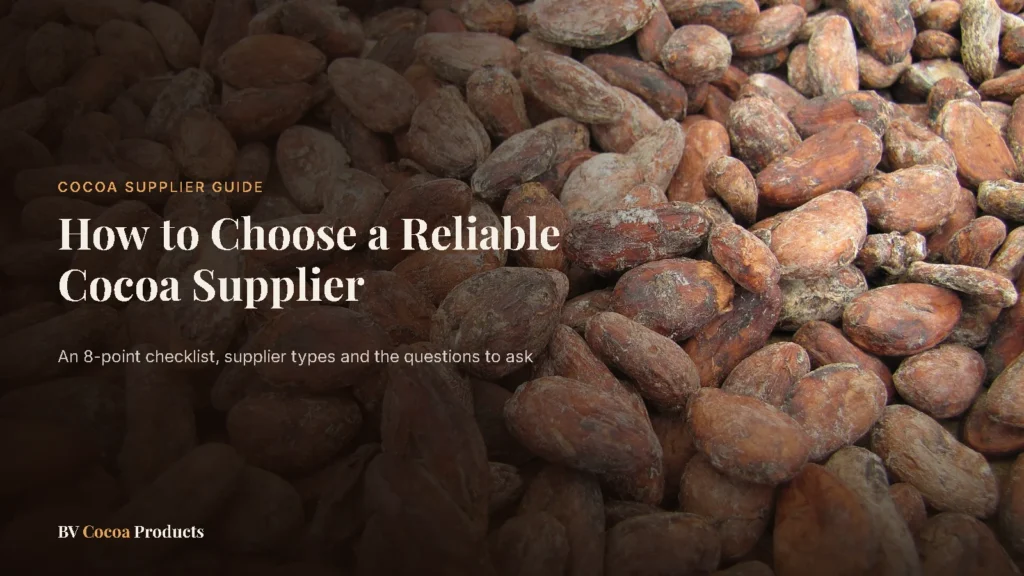 Fermented and dried cocoa beans: how to choose a reliable cocoa supplier