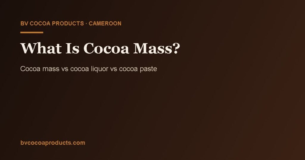 What is cocoa mass – cocoa mass vs cocoa liquor